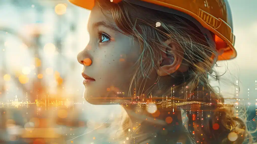 Come Pensa un'Intelligenza Artificiale bambina con un casco