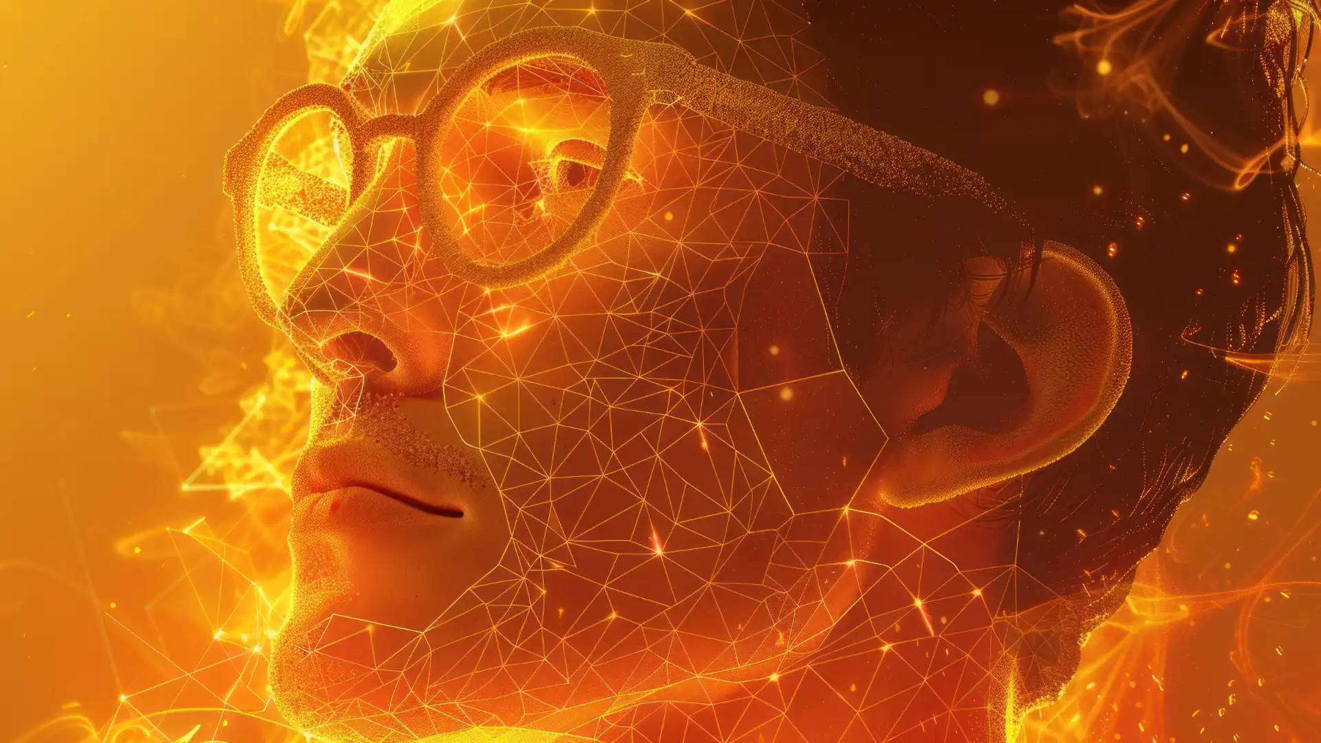 Intelligenza Emotiva - Un Viaggio Personale nel Mondo delle Emozioni 4 Intelligenza Emotiva - ragazzo con gli occhiali innondato da una bagliore dorato