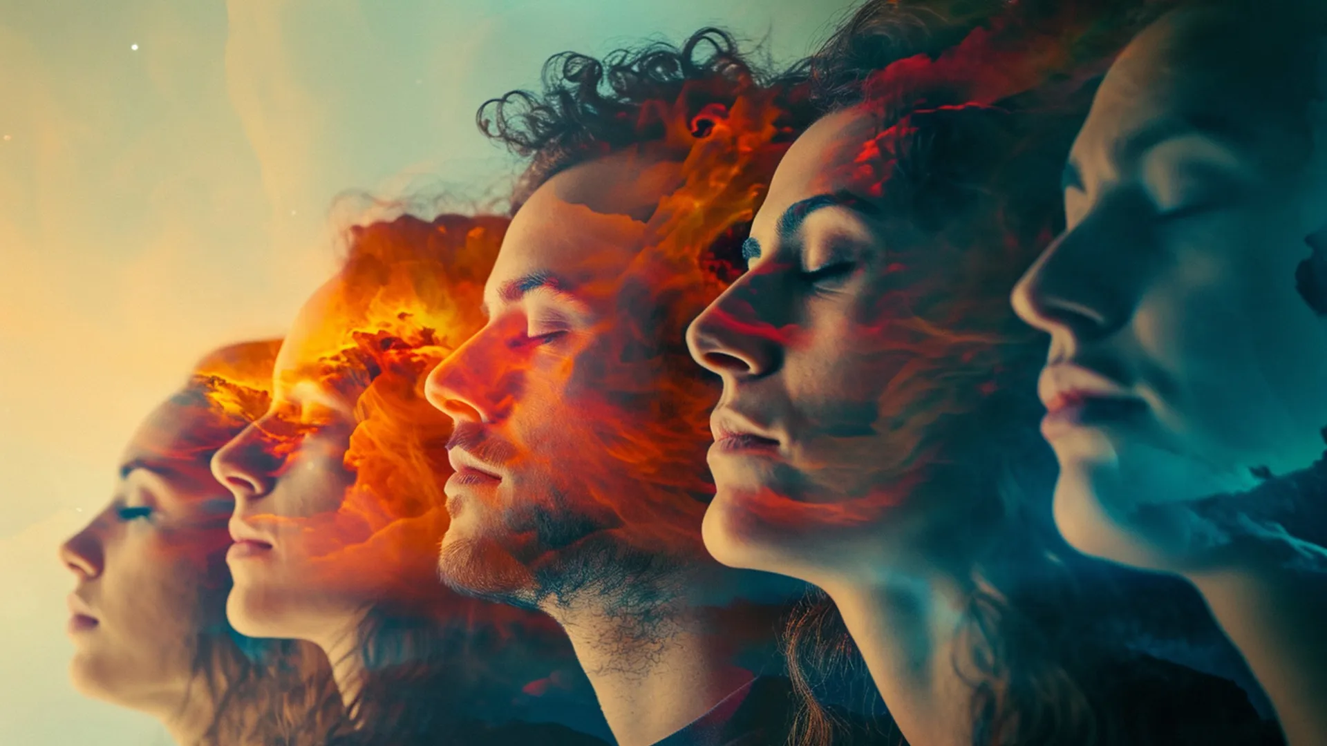 Intelligenza Emotiva - Un Viaggio Personale nel Mondo delle Emozioni 2 Intelligenza Emotiva - volti di 5 ragazzi di profilo